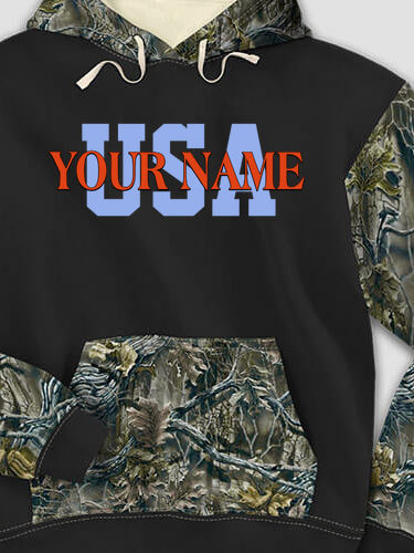 USA : Printed 2-Tone Camo Hoodies
