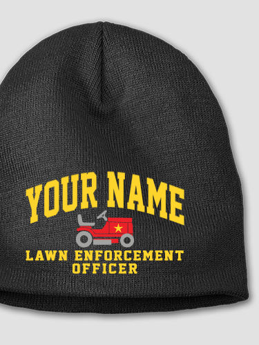 Lawn Enforcement : Embroidered Beanies