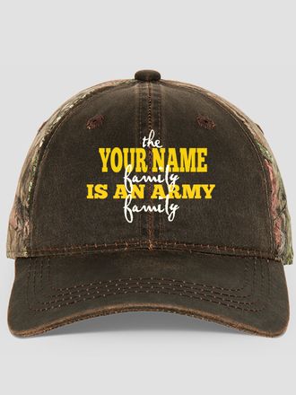 Army Family : Embroidered 2-Tone Camo Hats