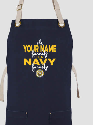 Navy Family : Printed Canvas Work Aprons