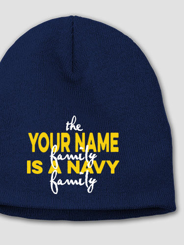 Navy Family : Embroidered Beanies