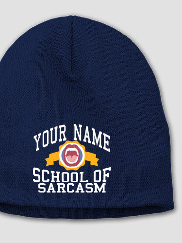 School Of Sarcasm : Embroidered Beanies