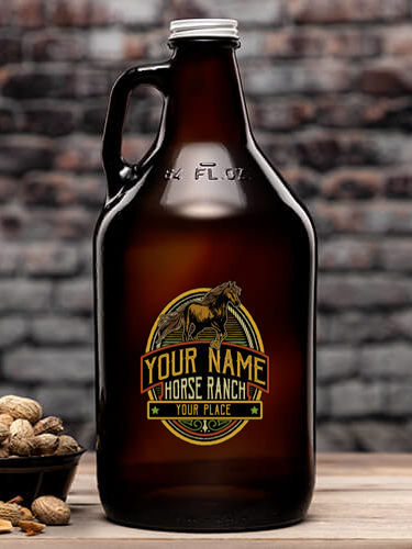 Classic Horse Ranch : Beer Growlers - Color Printed