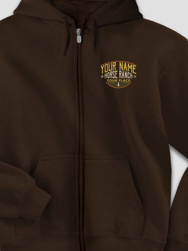 Classic Horse Ranch : Embroidered Zip Hoodies