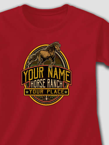 Classic Horse Ranch : Adult Ladies Fitted T-Shirt
