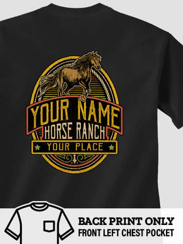 Classic Horse Ranch : Printed Pocket T-Shirts