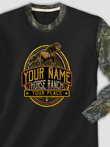 Classic Horse Ranch : Printed 2-Tone Camo Long Sleeves