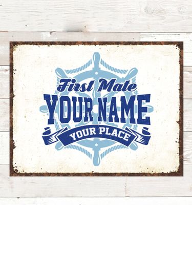 Vintage First Mate : Tin Signs