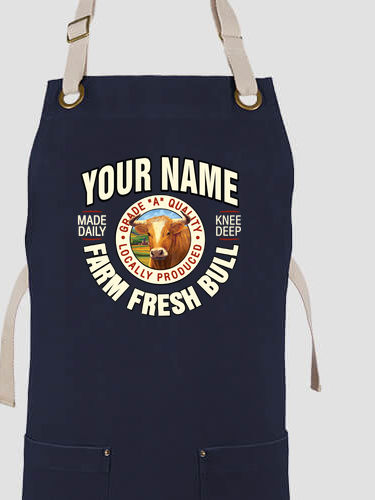 Farm Fresh Bull : Printed Canvas Work Aprons