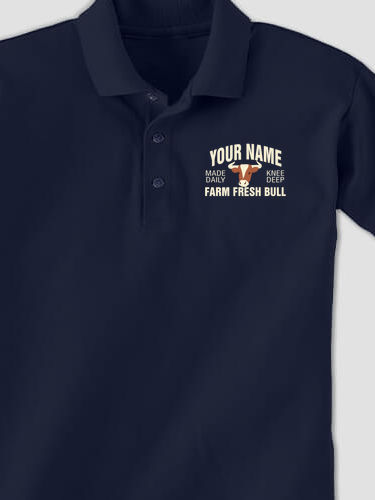 Farm Fresh Bull : Embroidered Polo Shirts