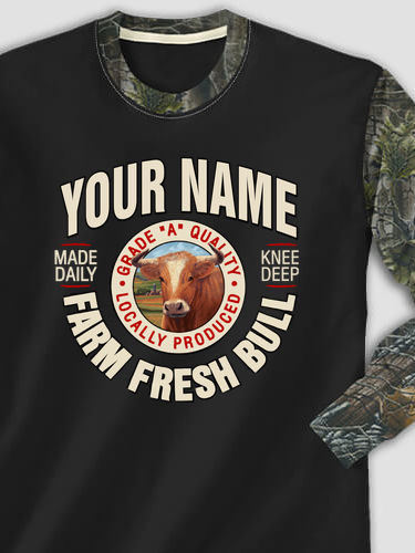 Farm Fresh Bull : Printed 2-Tone Camo Long Sleeves