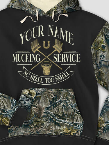 Vintage Mucking Service : Printed 2-Tone Camo Hoodies