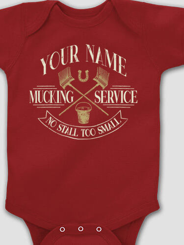 Vintage Mucking Service : Printed Baby Bodysuits