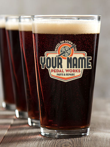 Pedal Works : Pint Glasses - Color Printed