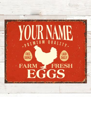 Farm Fresh Eggs : Tin Signs