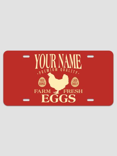 Farm Fresh Eggs : License Plates
