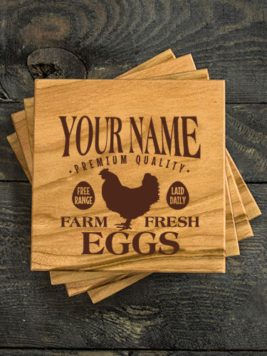 Farm Fresh Eggs : Coasters - Engraved