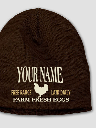 Farm Fresh Eggs : Embroidered Beanies