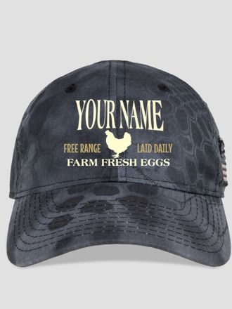 Farm Fresh Eggs : Embroidered Kryptek Tactical Camo Hats