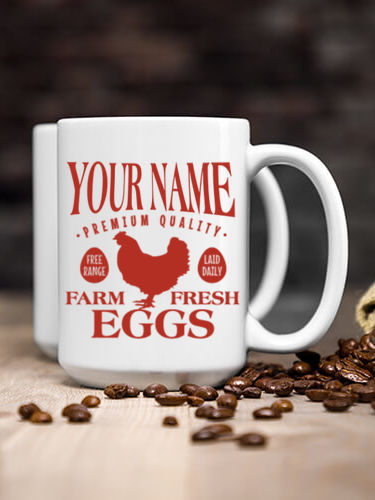 Farm Fresh Eggs : Ceramic Coffee Mugs