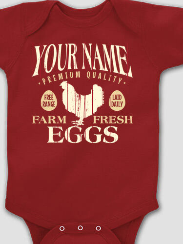 Farm Fresh Eggs : Printed Baby Bodysuits