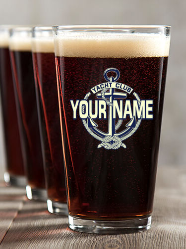 Classic Yacht Club : Pint Glasses - Color Printed