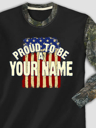 Proud To Be : Printed 2-Tone Camo Long Sleeves