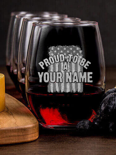 Proud To Be : Cheese Board Wine Glass Gift Sets - Engraved