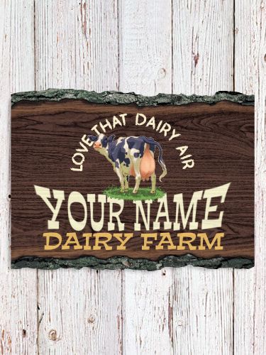 Dairy Air : Faux Sliced Log Plaque