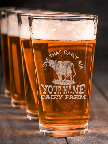 Dairy Air : Pint Glasses - Engraved