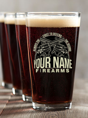 Firearms : Pint Glasses - Color Printed