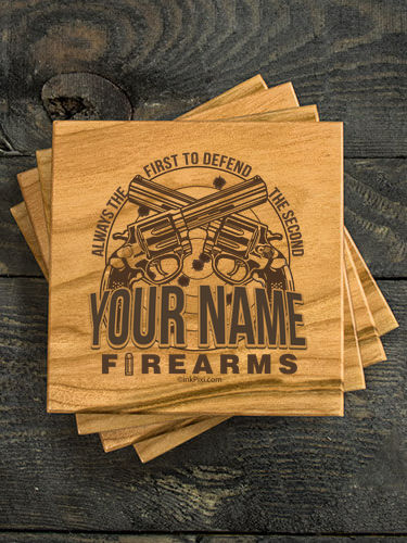 Firearms : Coasters - Engraved