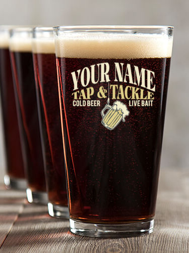 Tap and Tackle : Pint Glasses - Color Printed