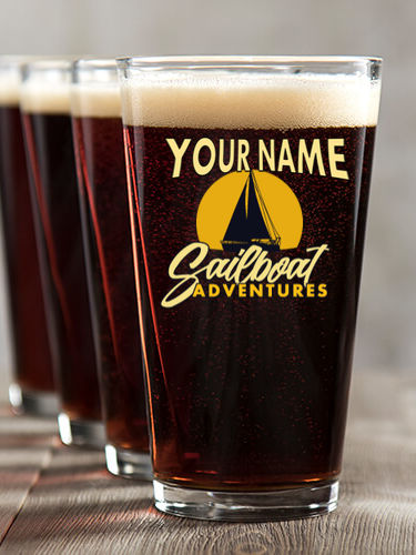 Sailboat Adventures : Pint Glasses - Color Printed