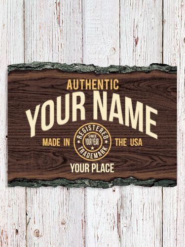 Authentic Brand : Faux Sliced Log Plaque