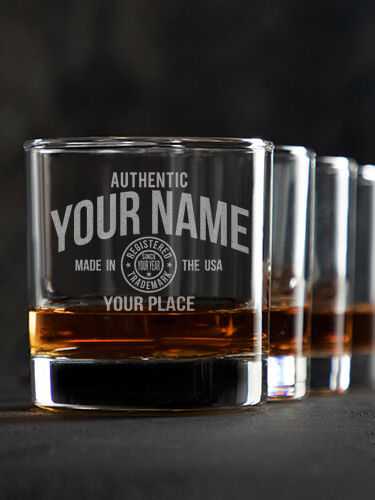 Authentic Brand : Rocks Glasses - Engraved