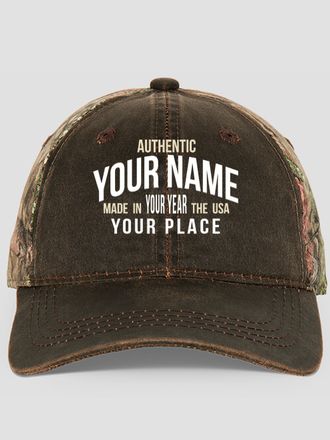 Authentic Brand : Embroidered 2-Tone Camo Hats