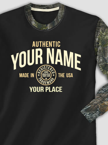 Authentic Brand : Printed 2-Tone Camo Long Sleeves