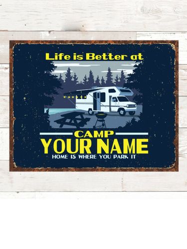 Life Is Better RV : Tin Signs