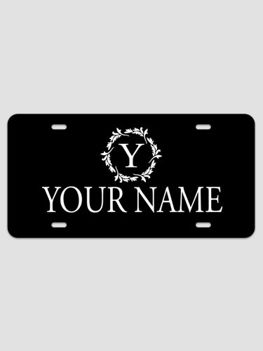 Wreath Monogram : License Plates