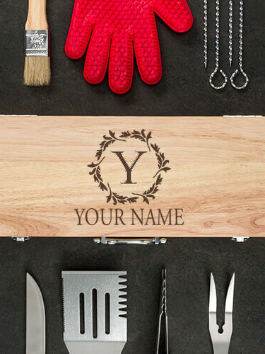 Wreath Monogram : 10 Piece BBQ Set
