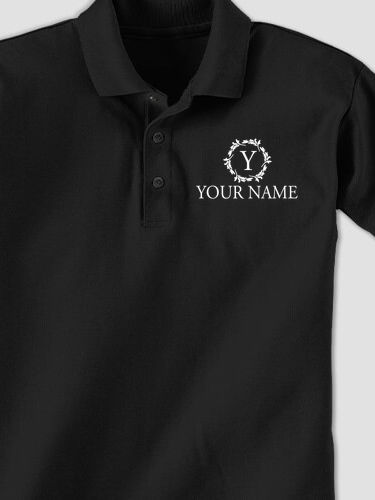 Wreath Monogram : Embroidered Polo Shirts