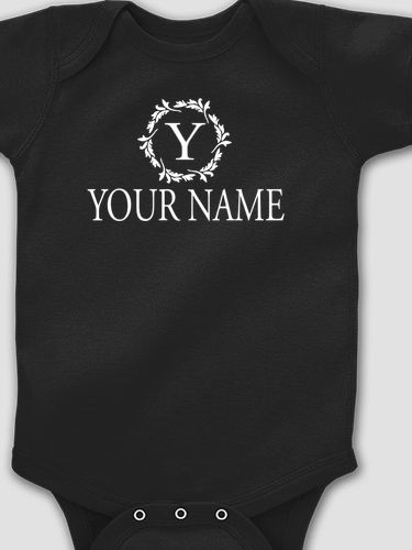 Wreath Monogram : Printed Baby Bodysuits