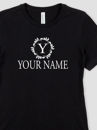 Wreath Monogram : Premium Ladies T-Shirts