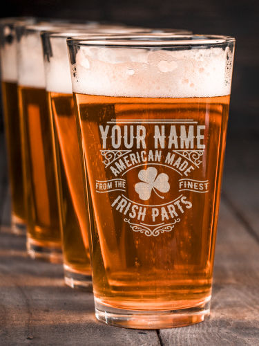 Irish Parts : Pint Glasses - Engraved