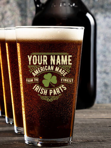Irish Parts : Growler Pint Glass Gift Sets - Color Printed