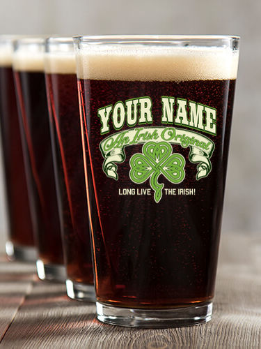 Irish Original : Pint Glasses - Color Printed