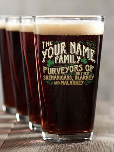Shenanigans Family : Pint Glasses - Color Printed