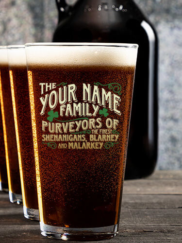 Shenanigans Family : Growler Pint Glass Gift Sets - Color Printed