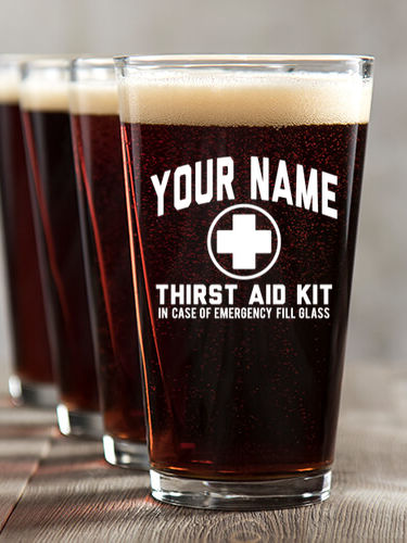 Thirst Aid Kit : Pint Glasses - Color Printed